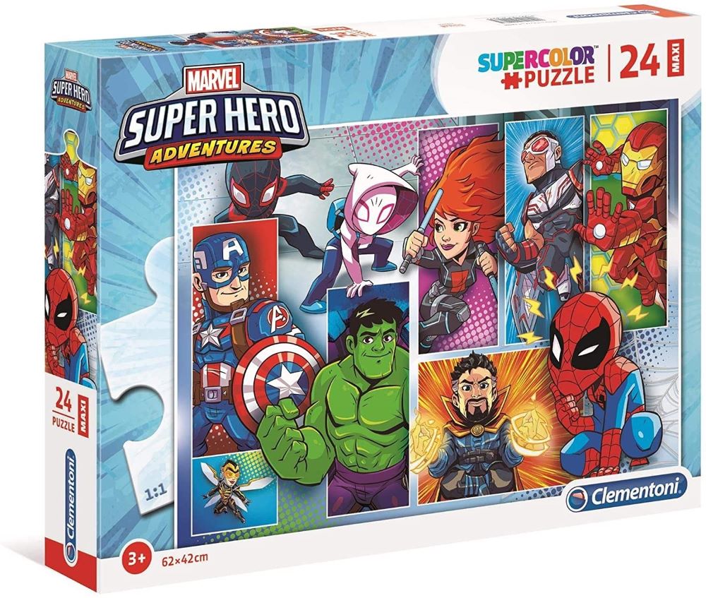 Maxi 24 pezzi licenze marvel super hero