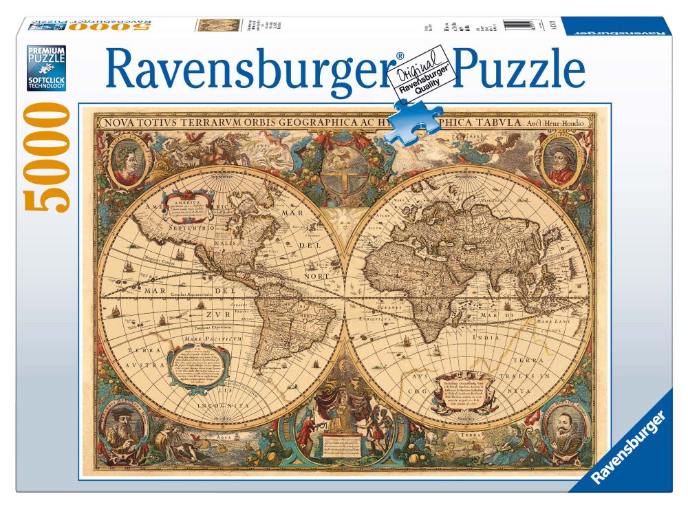 Mappamondo storico - puzzle 5000 pezzi ravensburger 17411