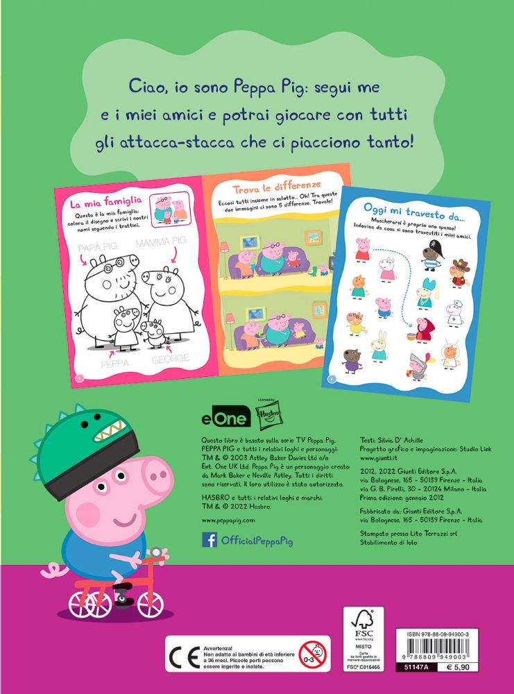 Libro giunti editore peppa pig il mio libro per giocare